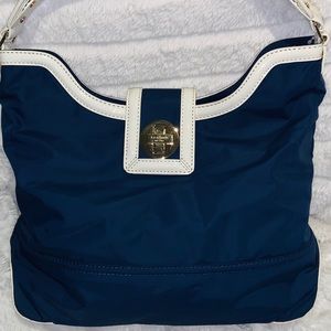 Kate Spade navy and white hobo EUC